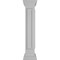 Ekena Millwork 8"W x 48"H End Newel Post with Panel, Peaked Capital & Base Trim (Installation kit included) NWL08X48EPP0B0 - alternate 2